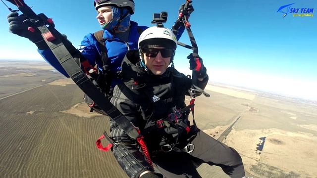 Полет на параплане в тандеме. Благовещенск, Амурская Область