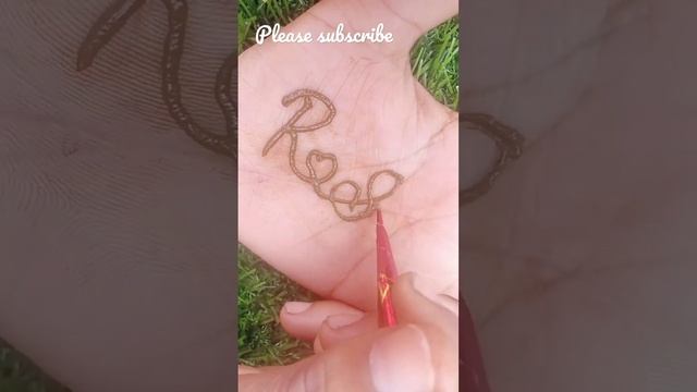 R♥️S.. Stylish mehndi tattoo #SHORT #VIDEO #Youtubvideo