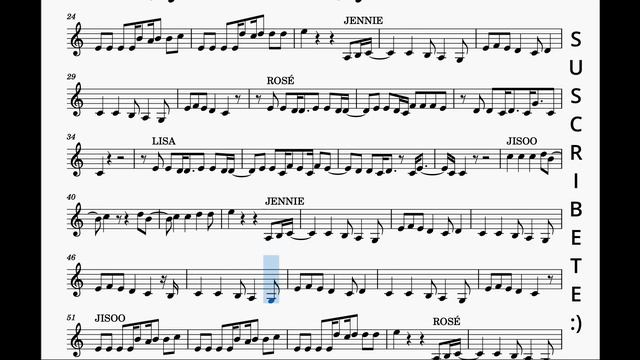 VIOLIN THE HAPPIEST GIRL Partitura - BLACKPINK II Music score  #blackpink #violin  #2ndalbum смотреть онлайн