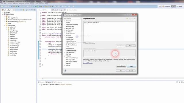 Настройка TomCat Eclipse смотреть онлайн