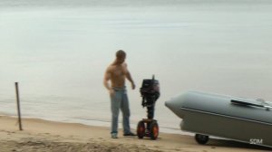 Тележка для лодочного мотора: испытание на песке