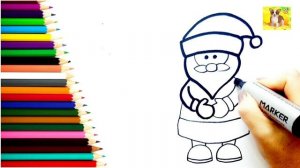 Как нарисовать Деда Мороза.Просто рисовать Деда Мороза.Новогодние рисунки#какрисовать
