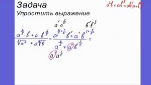 Преобразование выражений, содержащих степени с рациональными показателями 1