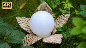 Оригинальный светильник из газетных трубочек.