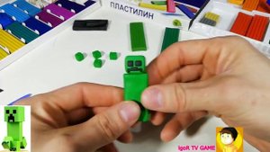 КРИПЕР ИЗ МАЙНКРАФТА, Лепим из пластилина, Лепка шоу