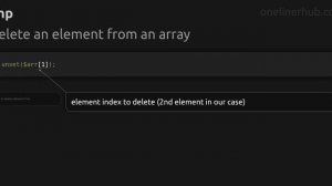 Delete an element from an array