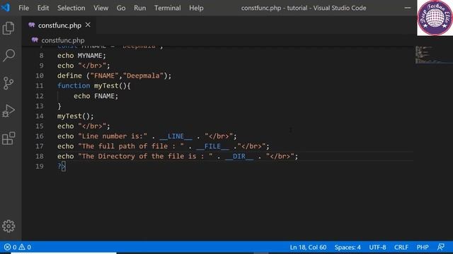 PHP Tutorial for beginner | absolute beginner #6 Constants & Functions in PHP