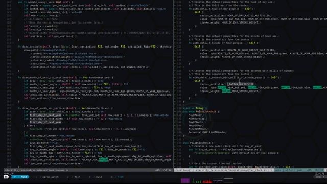Rust - Nannou + Alacritty + Polar Clock - Session 1 смотреть онлайн