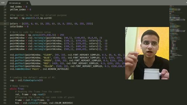 Computer Vision Project | Air Canvas | Project with code and best for resume | Python OpenCV Projec
