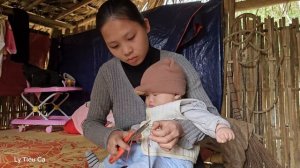 17 Year Old Single Mother - Happy Tet with Poor Children & Wrapped Forest Leaf Cakes