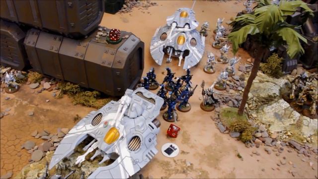 Warhammer 40K Battle Report: Eldar vs T'au Empire CTS65 2000pts 8th Ed CUT THEM DOWN! смотреть онлайн