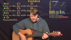 Lucy In the Sky With Diamonds (The Beatles) Guitar Cover Lesson with Chords/Lyrics