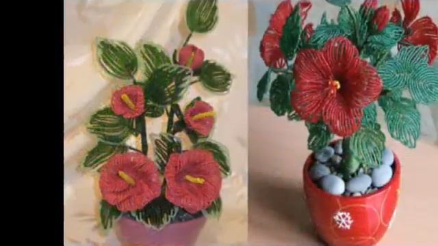 Гибискус из бисера смотреть онлайн