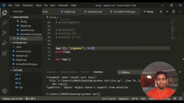 Tuples in python