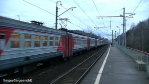 Электропоезд ЭР2Т-7098/7167 платформа Малые Вязёмы