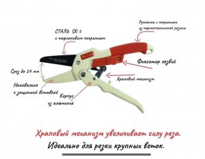Секатор Mr.Logo с храповым механизмом Арт. 16740