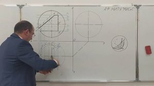 Построение недостающих проекции сквозного отверстия в сфере