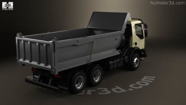 Volvo VM 330 Tipper Truck 3-axle 2014 3D model by Humster3D.com смотреть онлайн