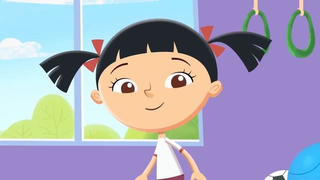 Зарядка для детей под музыку со словами в детском саду Разминка Спортания Exercise for children