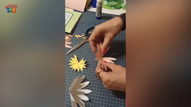 Мастер-класс "Открытка ко Дню матери. Бумажные цветы". смотреть онлайн