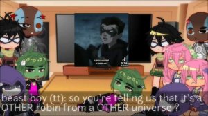 Teen titans go and teen titans react to robin /ttg and tt / Gacha Club /part 2/???