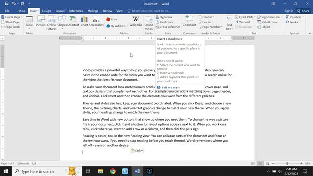 07 MS Word Insert Tab Groups  Pages Group  Illustration Group  text Group  symbols Group