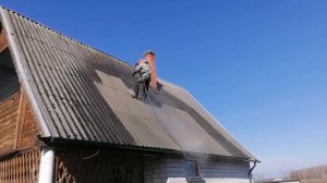 Очистка (мойка) крыши из шифера | Nakryshe.by