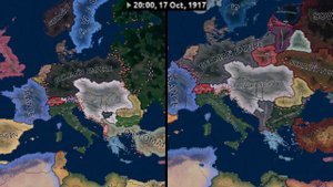 Great War Mod - Original vs Redux | HOI4 Double Timelapse