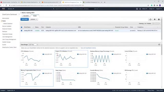 Monitor Amazon ElastiCache for Redis Using Amazon CloudWatch смотреть онлайн