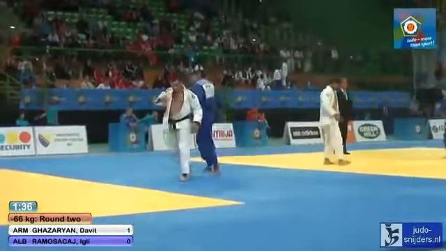 Judo 2013 European Championships Juniors: Ghazaryan (ARM) - Ramosacaj (ALB) [-66kg] смотреть онлайн