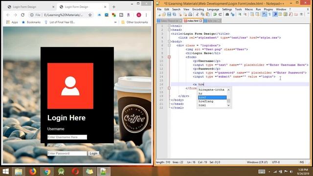 How To Create Login Form In HTML and CSS |login form in html css |css tutorial |html forms (Sinhala