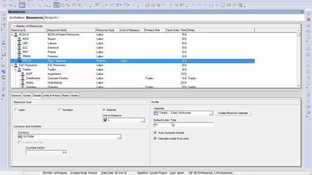 How to Make and Assign Resources: Labors, Materials, Equipment and Expenses in Primavera P6 смотреть онлайн