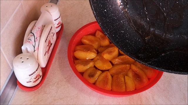 Пирог ПЕРЕВЕРТЫШ с ПЕРСИКАМИ. Вкусный, быстрый пирог на скорую руку