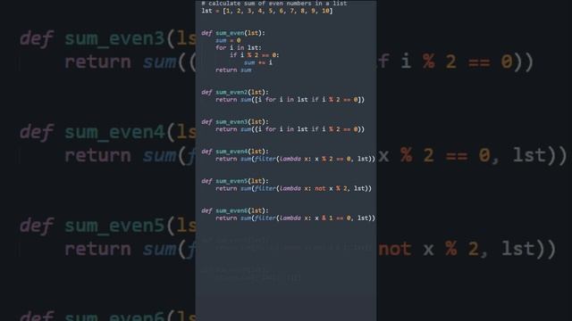 Code Golf  |  part 2 |  Sum Of Even