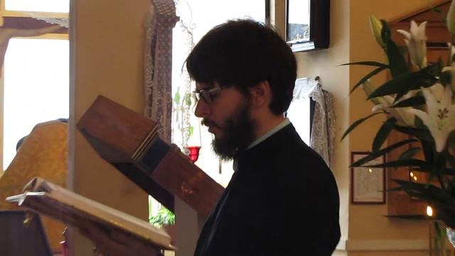 Брат Дионисий читает Апостол на воскресной службе 5 июля 2015г. смотреть онлайн