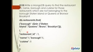 Lecture 16 - MongoDB Interview Questions | MongoDB Full Course | Uplatz