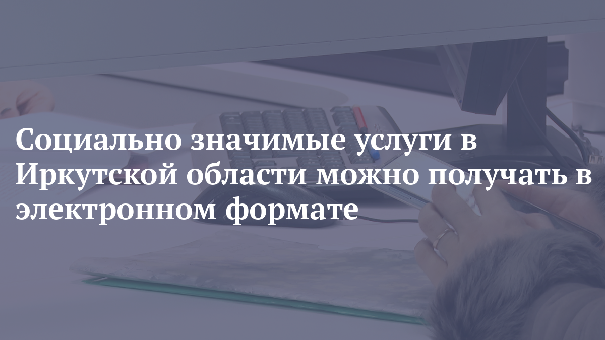 Социально значимые услуги в Иркутской области можно получать в электронном формате