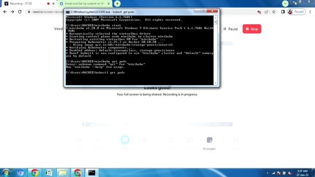 kubernetes installation of minicube/mooglelabs