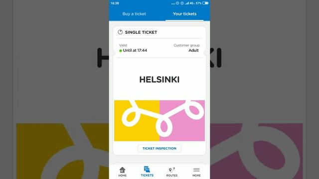 Билет на общественный транспорт в Хельсинки