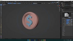 Blender 3D Gold Dollar Coin Tutorial - Import SVG - Blender 3D Tutorial