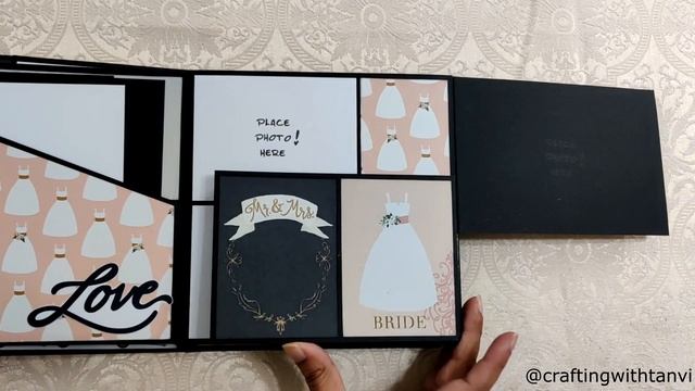 Beautiful Wedding Theme Handmade Scrapbook album | Accordian scrapbook  | Wedding Album *FOR SALE* смотреть онлайн