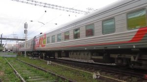 Отправление ЭП2К-154 с поездом№140М Брянск-Санкт Петербург со станции Обнинское 3.07.2019