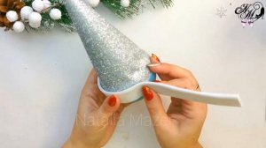 НОВОГОДНИЕ ИГРУШКИ НА ЕЛКУ СНЕГОВИКИ  ИЗ ГЛИТТЕРНОГО ФОАМИРАНА И ПЕНОПЛАСТОВОГО ШАРА