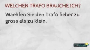 LED Trafo Erklärvideo - Ratgeber: Welchen Trafo für 12V LEDs?