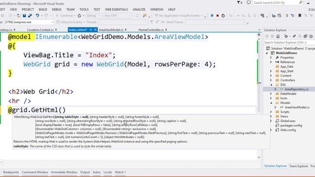 Web Grid Helper | ASP.Net MVC смотреть онлайн