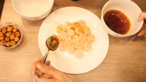 Гребешки в кисло-сладком соусе