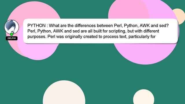 PYTHON : What are the differences between Perl, Python, AWK and sed? смотреть онлайн