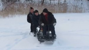 Снегоходная приставка САМ с лыжным модулем.