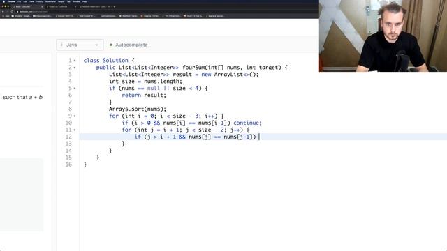 LeetCode 18 | 4Sum | Solution Explained (Java + Whiteboard) смотреть онлайн