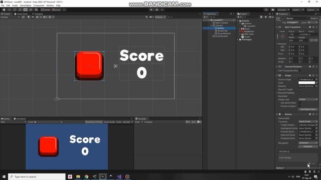 How To Add Score Pressing Or Clicking UI Button In 2D Unity Software Game | Simple Tutorial